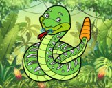 Una serpiente de cascabel