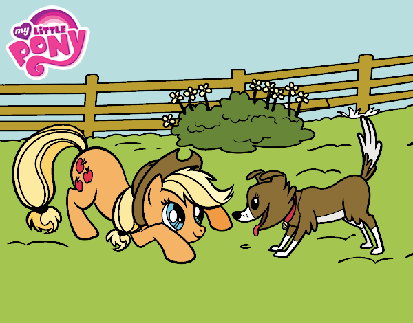 Applejack and her dog!