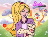 Barbie con su linda gatita