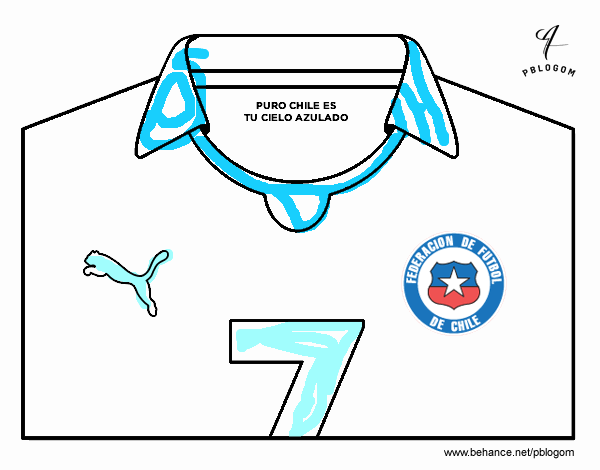 Camiseta del mundial de fútbol 2014 de Chile