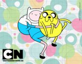 Finn y Jake abrazados