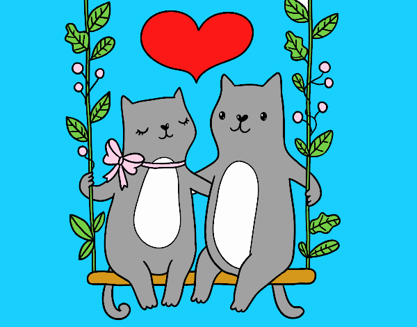 Gatitos enamorados