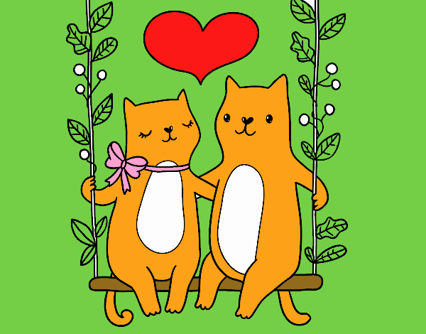 Gatitos enamorados