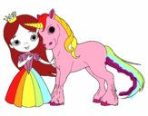 Princesa y unicornio