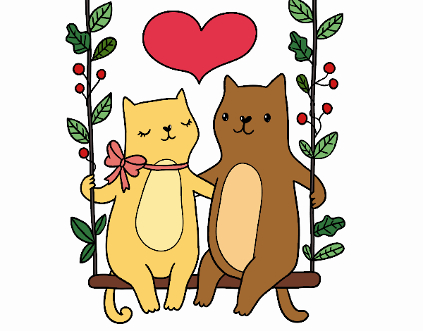 Gatitos enamorados