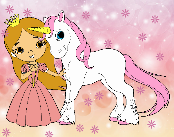 Princesa y unicornio