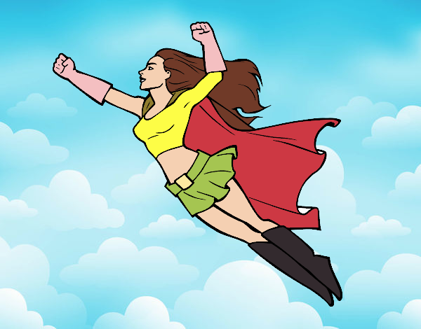 Súper chica volando