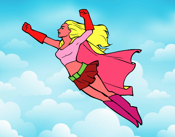 Súper chica volando