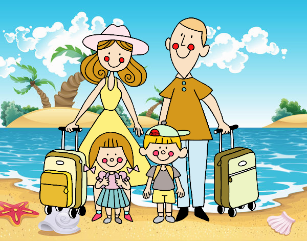 Una familia de vacaciones