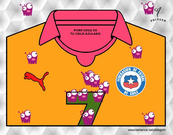 Camiseta del mundial de fútbol 2014 de Chile