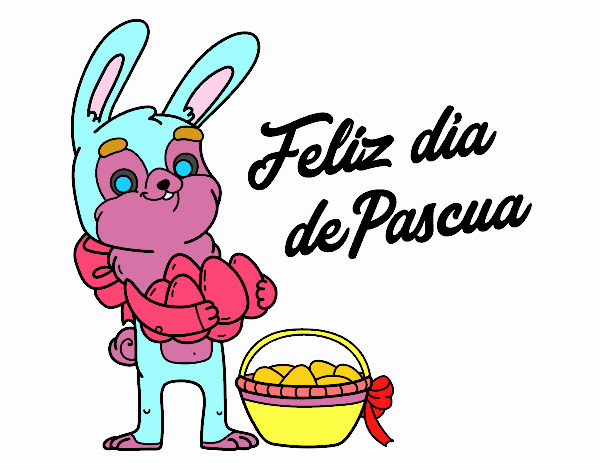 Conejo con muchos huevos de Pascua