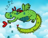 Dragón infantil durmiendo