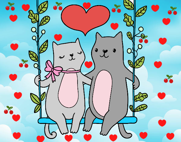 Gatitos enamorados