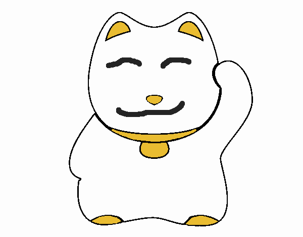 Maneki-neko blanco