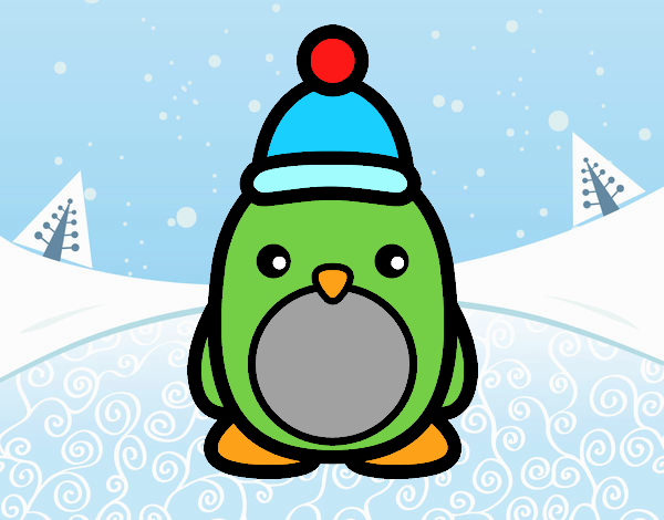 Pingüino navideño