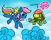 Rainbow Dash y la tortuga tanque