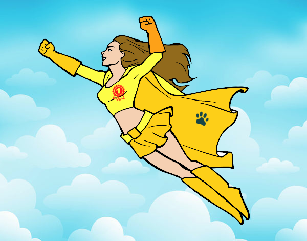 Súper chica volando