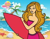 Barbie va a surfear