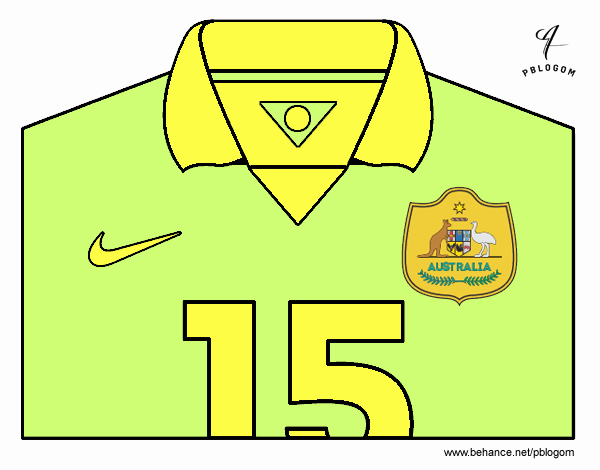 Camiseta del mundial de fútbol 2014 de Australia