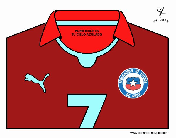 Camiseta del mundial de fútbol 2014 de Chile