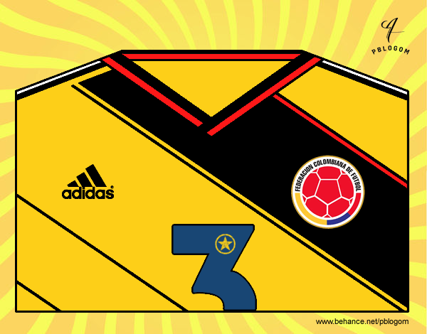 Camiseta del mundial de fútbol 2014 de Colombia