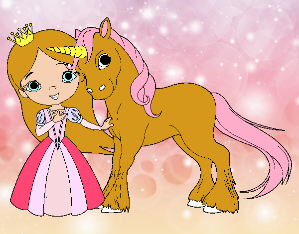 Princesa y unicornio