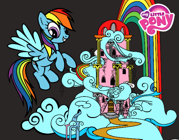 Rainbow Dash en su palacio