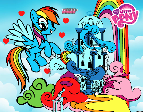 Rainbow Dash en su palacio