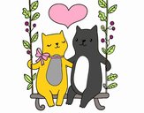 Gatitos enamorados