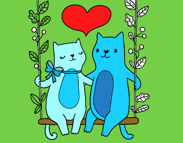 Gatitos enamorados