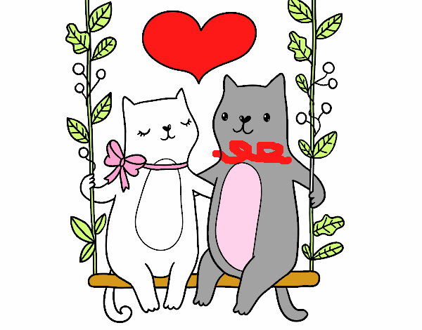 Gatitos enamorados