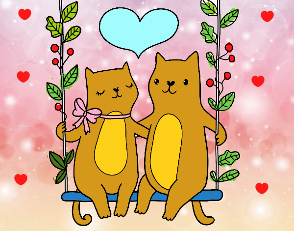 Gatitos enamorados