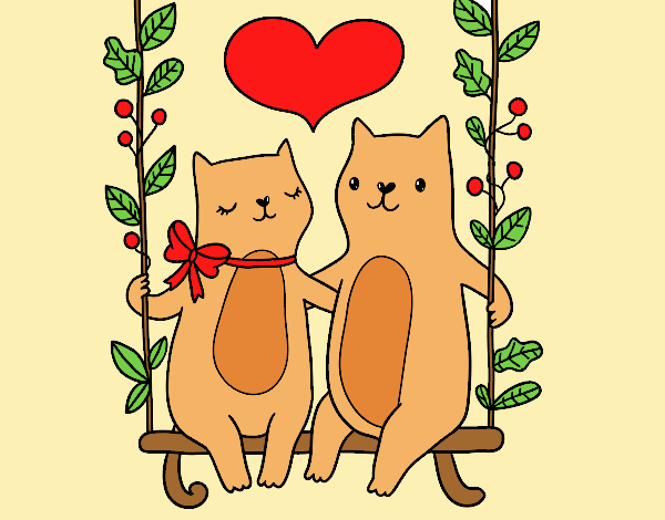 Gatitos enamorados