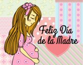 Mamá embarazada en el día de la madre