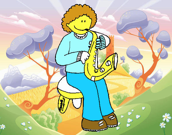 Niña con trompeta