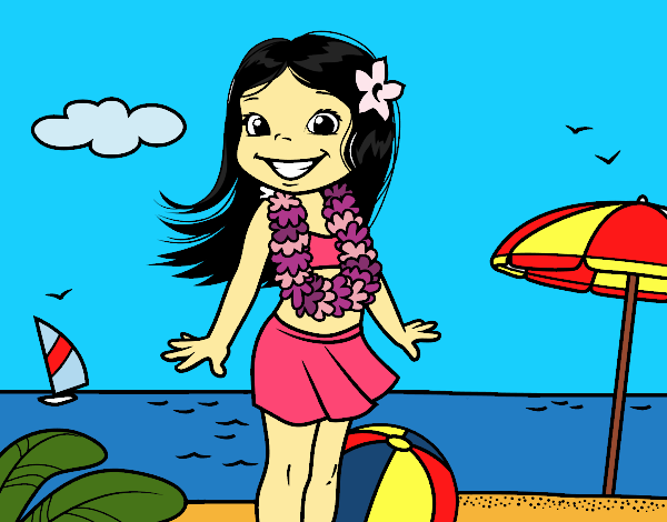 Niña en la playa