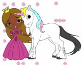 Princesa y unicornio