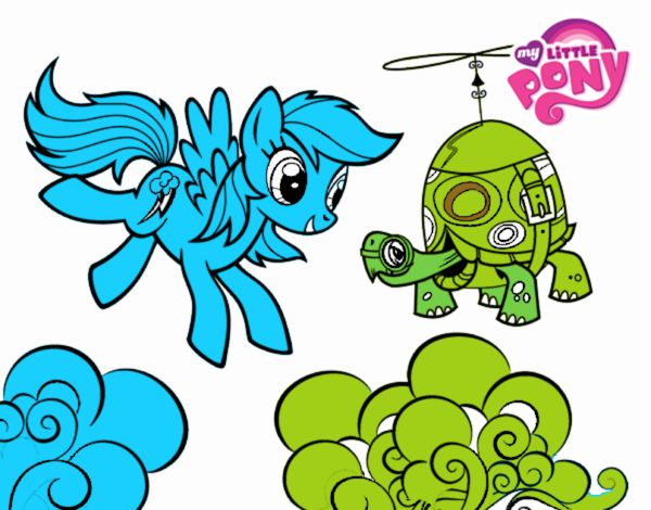 Rainbow Dash y la tortuga tanque