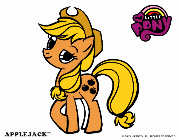 es un dibujo muy bonito y se la pony se llama applejack