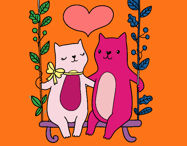 Gatitos enamorados