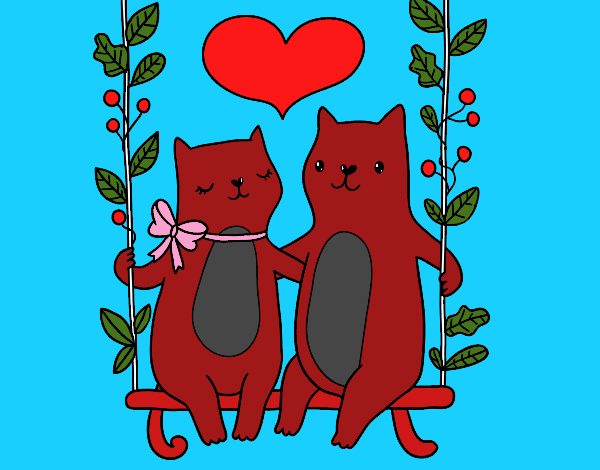 Gatitos enamorados