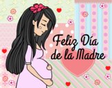 Mamá embarazada en el día de la madre