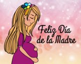 Mamá embarazada en el día de la madre