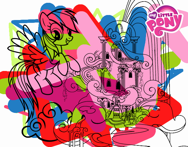 Rainbow Dash en su palacio