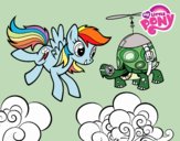 Rainbow Dash y la tortuga tanque