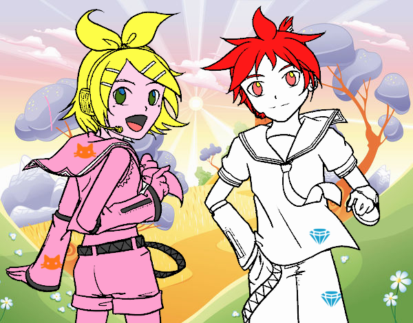 Rin y Len Kagamine Vocaloid