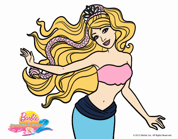 barbie sirena con su corona echa con 1forall 