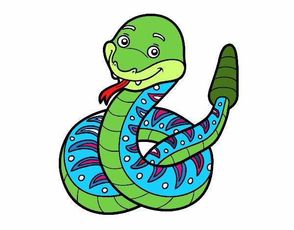 Una serpiente de cascabel