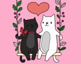 Gatitos enamorados