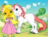 Princesa y unicornio